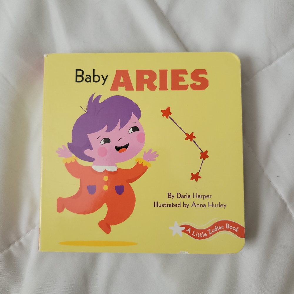 Baby Aries Board Book Astrological Sign Zodiak Baby Shower Easter Gift